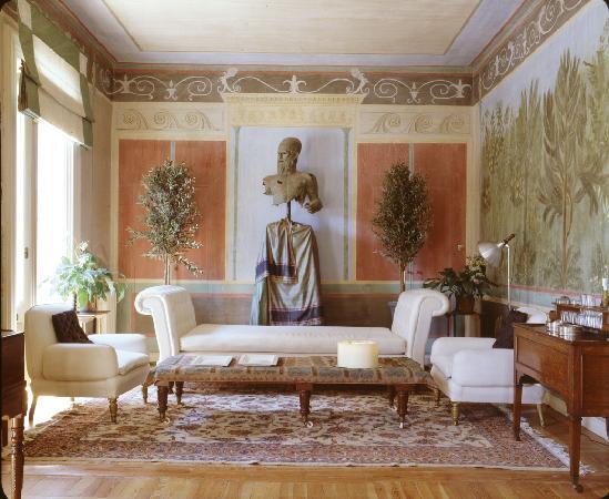 roman inspired dining room
